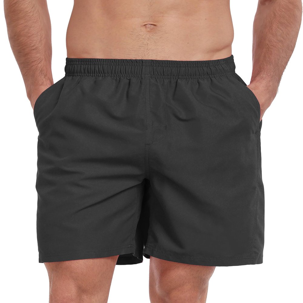Adoretex Men's Solid Swim Board Short (M0002) - Black - XXXX-Large