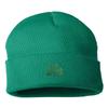 Go All Out One Size Kelly Cuffed Shamrock St. Patrick's Day Embroidered Cuffed Knit Beanie Cap view 2
