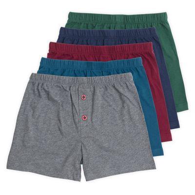 Lucky & Me Boys Underwear, Boxers Style 100% Cotton, Noah 5 Pack Deep Multicolor 6 Years