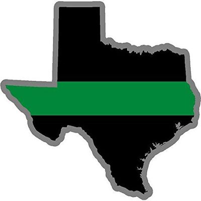 Magnet Texas TX State Thin Green Line Military Border Patrol Decal Magnetic Sticker V