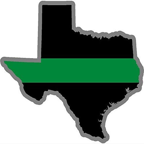 Magnet Texas TX State Thin Green Line Military Border Patrol Decal Magnetic Sticker V