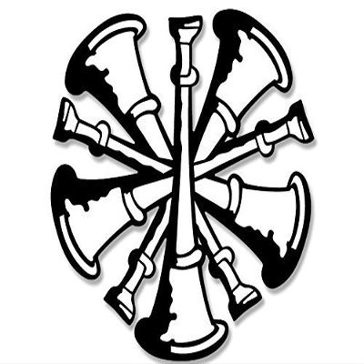 Magnet Fireman Rank 5 Bugle Chief Shaped Magnetic Sticker (fire Fighter Decal)