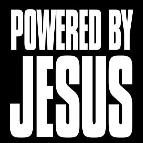 Magnet Powered by Jesus Magnetic Sticker (Christian Christ Decal)