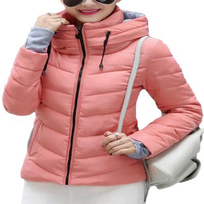 sandbank Women's Winter Parka Jacket Warm Hooded Cotton Quilted Puffer Down Coat Pink
