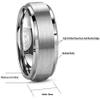 CROWNAL 6mm 8mm 10mm Tungsten Wedding Band Ring Men Women Polished Beveled Edge Matte Brushed Finish Center Comfort Fit Size 5 To 17 (10mm,14) view 3