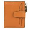 AINIMOER Women's RFID Blocking Leather Small Compact Bi-fold Zipper Pocket Wallet Card Case Purse with id Window (Lichee Orange) view 1