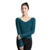 11411601 Adult Long Sleeve Warm Ups Ballet Dance Ballerina Sweater top Women Blue