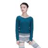 11411601 Adult Long Sleeve Warm Ups Ballet Dance Ballerina Sweater top Women Blue view 3