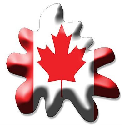 Magnet Canada Splat Shaped Magnetic Sticker (Funny Canada Canadian Flag)