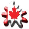 Magnet Canada Splat Shaped Magnetic Sticker (Funny Canada Canadian Flag) view 1