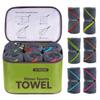 4Monster 6 Pack Microfiber Camping Towel Quick Dry, Super Absorbent Travel Towel with Waterproof Bag, Lightweight Boat Towel for RV, Sport, Gym, Beach, Pool,Swim, Family Trip view 1