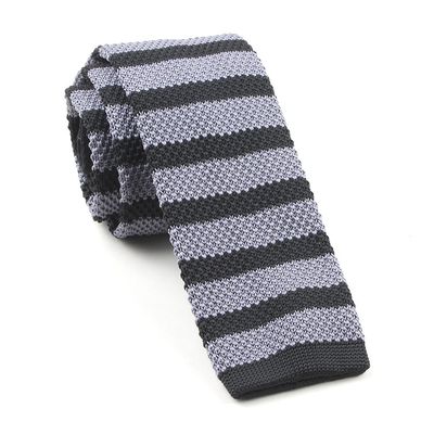 TAGERWILEN Vintage Smart Casual Men's 2" Knit Tie,Rugby Stripe Knit Skinny Tie (317)
