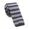 TAGERWILEN Vintage Smart Casual Men's 2" Knit Tie,Rugby Stripe Knit Skinny Tie (317) view 1