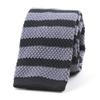 TAGERWILEN Vintage Smart Casual Men's 2" Knit Tie,Rugby Stripe Knit Skinny Tie (317) view 3