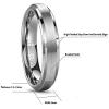 CROWNAL 6mm 8mm 10mm Tungsten Wedding Band Ring Men Women Polished Beveled Edge Matte Brushed Finish Center Comfort Fit Size 5 To 17 (6mm,13) view 3
