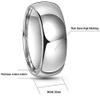 CROWNAL 4mm 6mm 8mm 10mm Tungsten Wedding Band Ring Men Women Plain Dome Polished Size Comfort Fit Size 3 To 17 (10mm,16) view 3