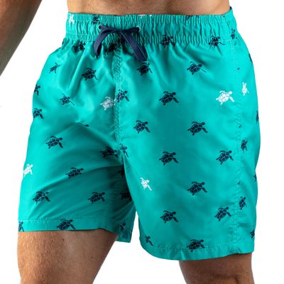 Kanu Surf Men's Havana Swim Trunks (Regular & Extended Sizes), Terrapin Green, Large