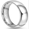 CROWNAL 4mm 6mm 8mm 10mm Tungsten Wedding Band Ring Men Women Plain Dome Polished Size Comfort Fit Size 3 To 17 (4mm,7.5) view 1
