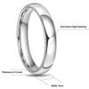 CROWNAL 4mm 6mm 8mm 10mm Tungsten Wedding Band Ring Men Women Plain Dome Polished Size Comfort Fit Size 3 To 17 (4mm,7.5) view 3