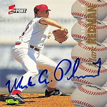 Sports Memorabilia Autograph Warehouse 270131 Mark Redman Autographed Baseball Card - Minnesota Twins, FT 1996 Classic 5Sport - No. 111 Rookie