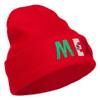 Mexico Embroidered Long Beanie - Red OSFM view 4