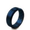 BULZi Wedding Bands, Massaging Comfort Fit Premium Silicone Ring with Airflow, Beveled Edge Design, Mens and Womens Rings, Breathable Flexible Work Safety (Midnight Blue Beveled Size 13) view 1