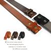 BS040-P3456 One Piece Genuine Full Grain Leather Casual Jean Belt 1-1/2" (38mm) Wide-(Brown-Moeb, 34) view 2