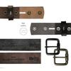 BS040-P3456 One Piece Genuine Full Grain Leather Casual Jean Belt 1-1/2" (38mm) Wide-(Brown-Moeb, 34) view 3