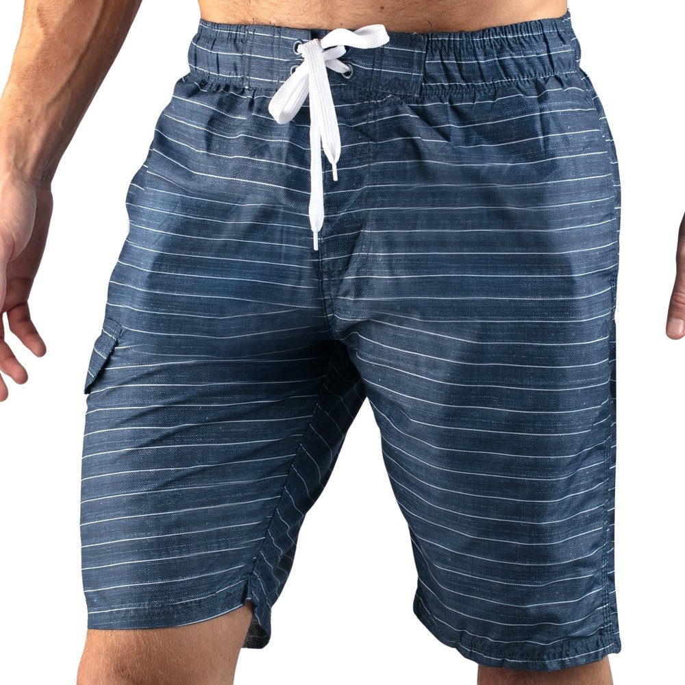 Kanu Surf Men's Flex Swim Trunks (Regular & Extended Sizes), Line Up Navy, Small