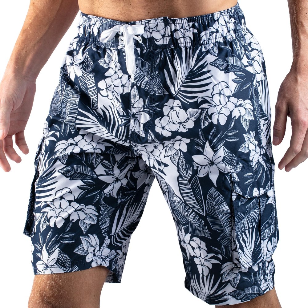 Kanu Surf Men's Havana Swim Trunks (Regular & Extended Sizes), Jake Navy, Medium