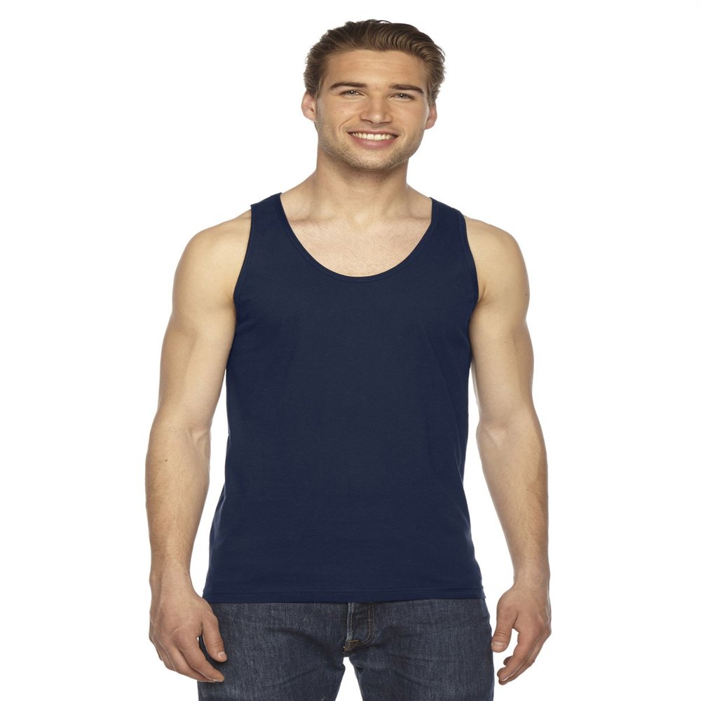 American Apparel Unisex Fine Jersey Tank XL NAVY