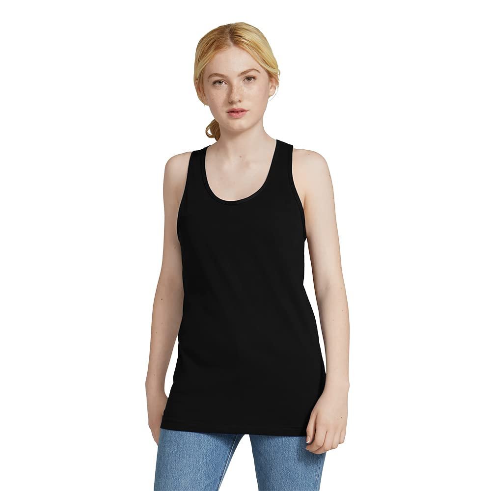 American Apparel Unisex Fine Jersey Tank XS BLACK