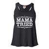 Go All Out Large Black Womens Mama Tried Retro Country Music Flowy Racerback Tank Top T-Shirt view 1
