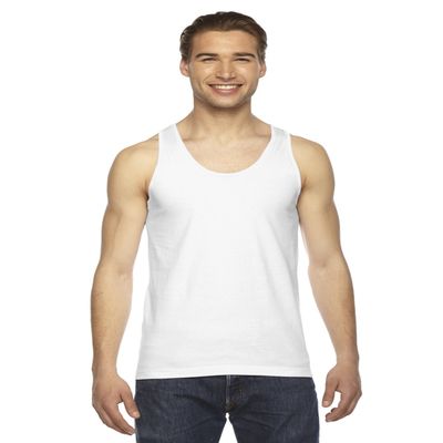 American Apparel Unisex Fine Jersey Tank L WHITE