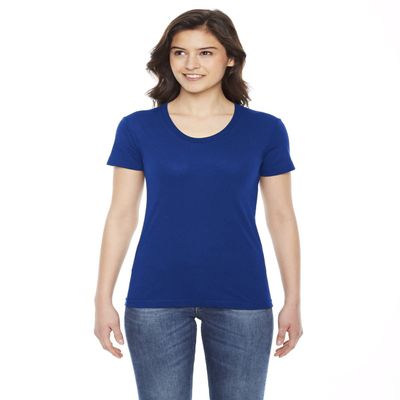 American Apparel Ladies' Poly-Cotton Short-Sleeve Crewneck S LAPIS