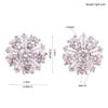 Grace Jun Flower Shape AAA CZ Clip on Earrings Without Piercing for Women Luxury Jewelry (Platinum) view 4