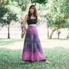 Lannaclothesdesign Palazzo Pants for Women Wide Leg Boho Harem Yoga Pants S M L XL Sizes (XL, Purple Rose Circle, Length 36 inches) view 3