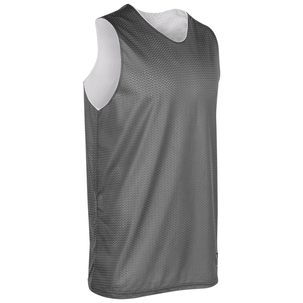 CHAMPRO Unisex-Youth Zone Reversible Basketball Jersey, Charcoal, White, Large