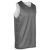 CHAMPRO Unisex-Youth Zone Reversible Basketball Jersey, Charcoal, White, Large view 1