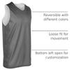 CHAMPRO Unisex-Youth Zone Reversible Basketball Jersey, Charcoal, White, Large view 3