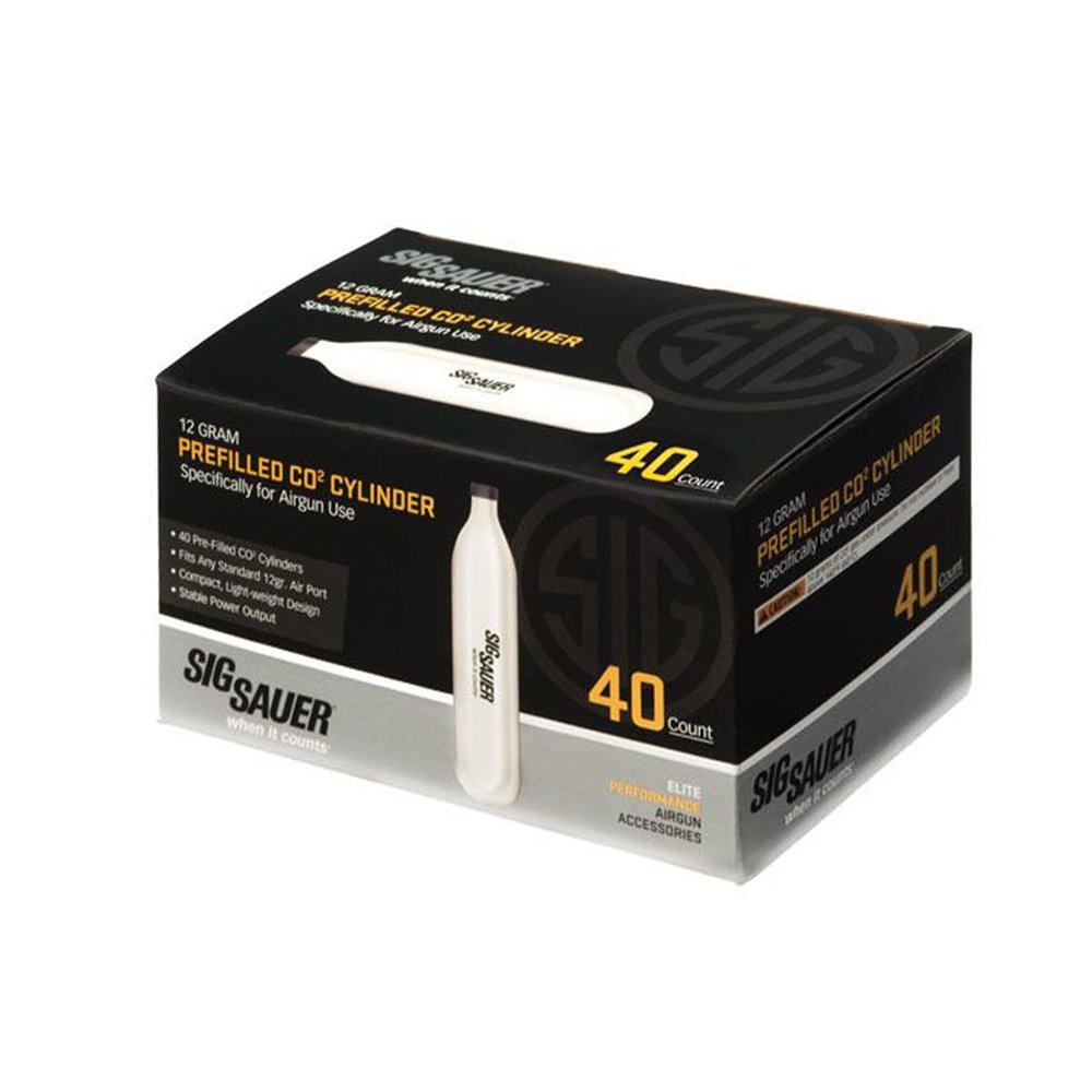 SIG SAUER 12 Gram Prefilled CO2 Cylinders for Airguns