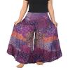 Lannaclothesdesign Palazzo Pants for Women Wide Leg Boho Harem Yoga Pants S M L XL Sizes (XL, Purple Colorful Peacock, Length 36 inches) view 1