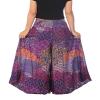 Lannaclothesdesign Palazzo Pants for Women Wide Leg Boho Harem Yoga Pants S M L XL Sizes (XL, Purple Colorful Peacock, Length 36 inches) view 2