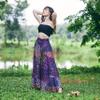 Lannaclothesdesign Palazzo Pants for Women Wide Leg Boho Harem Yoga Pants S M L XL Sizes (XL, Purple Colorful Peacock, Length 36 inches) view 3
