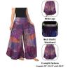 Lannaclothesdesign Palazzo Pants for Women Wide Leg Boho Harem Yoga Pants S M L XL Sizes (XL, Purple Colorful Peacock, Length 36 inches) view 4