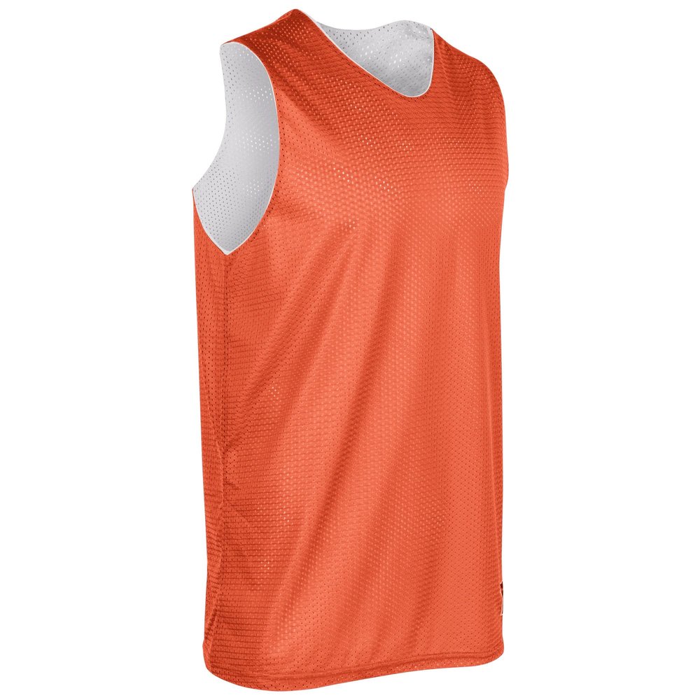 CHAMPRO boys Zone Youth Polyester Reversible Basketball Jersey, Orange, White, Medium US