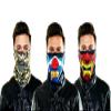 Seamless Outdoor Face/Ski Mask Bandanna. Breathable, Dust Proof - Great for Skiing, Snowboarding, Motorcycle, Bicycle, Running, Camping, Hiking (3 PACK, Angry Clown, Army, Warchild) view 1