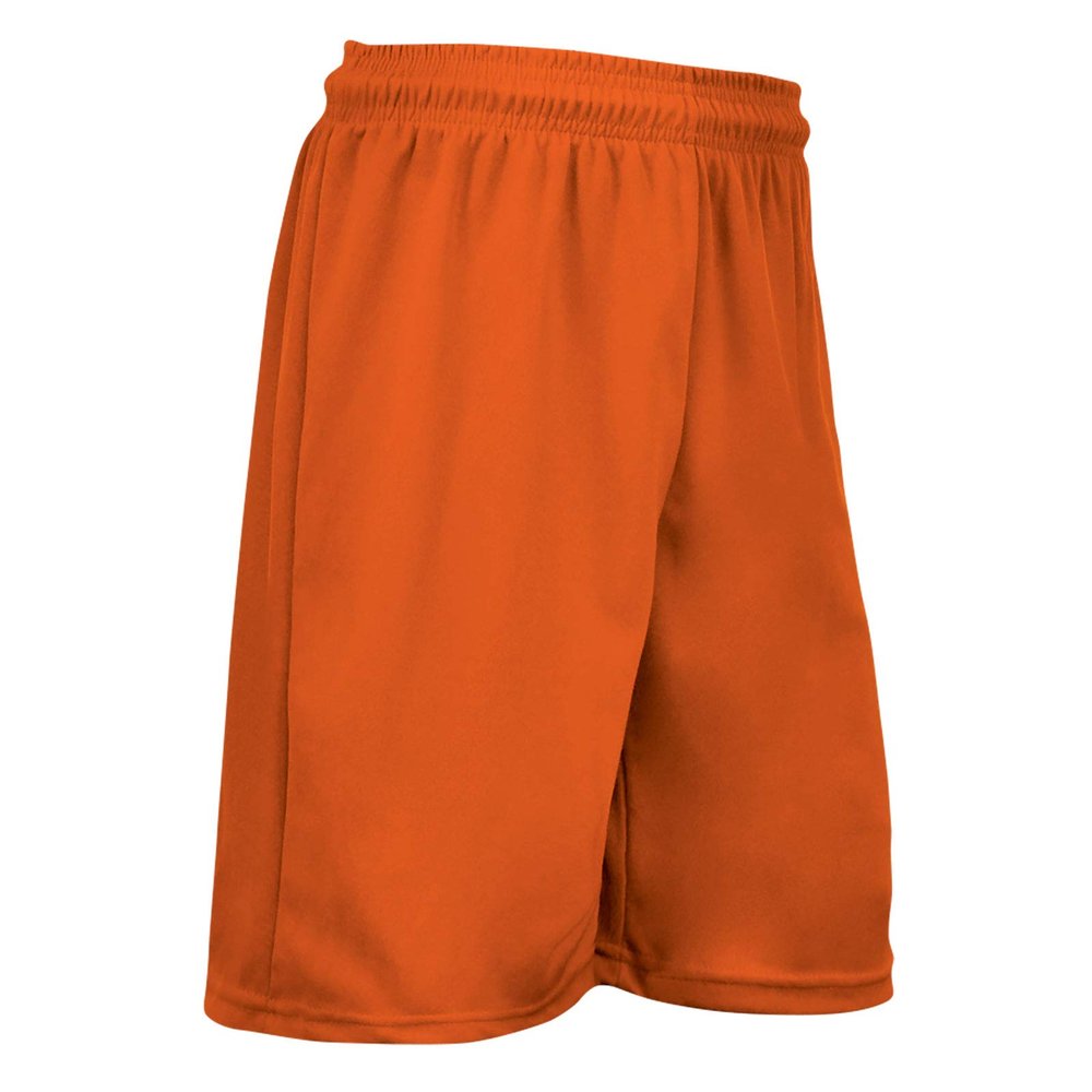 CHAMPRO Unisex-Youth Athletic Practice Shorts with Elastic Waistband and Drawstring, Orange, Youth Small