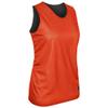 Champro Polyester Reversible Basketball Jersey, Women's 2X-Large, Orange, Black view 2