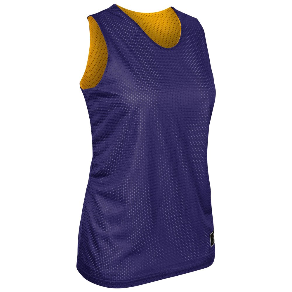 Champro Polyester Reversible Basketball Jersey, Women's 2X-Large, Purple, Gold